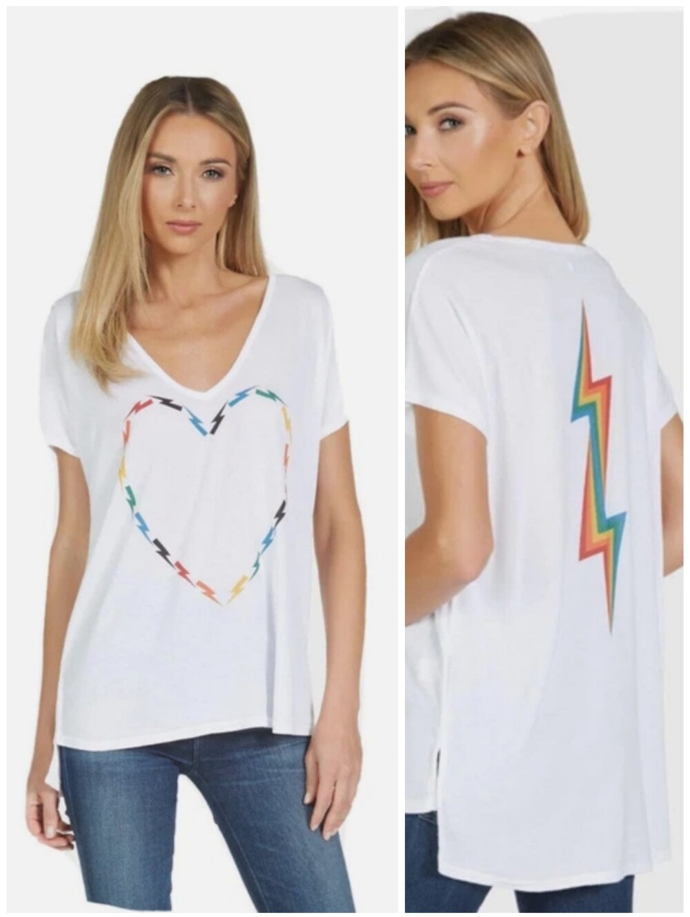 Lauren Moshi Heart Lightening Bolt shirt